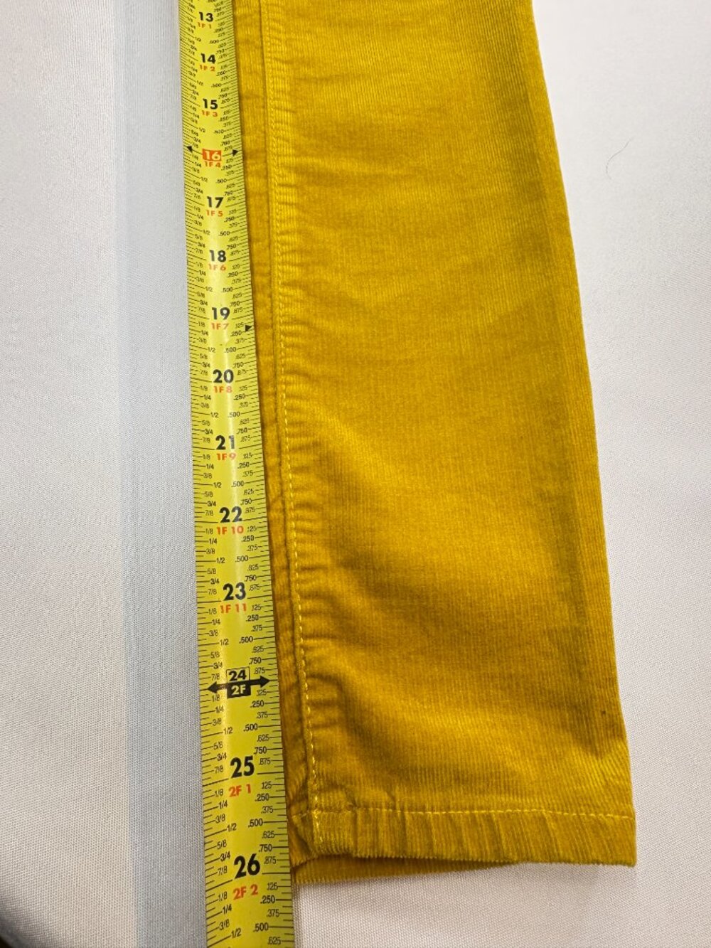 LOFT Mustard Yellow High-Waisted Skinny Corduroy Pants - Picture 7 of 8